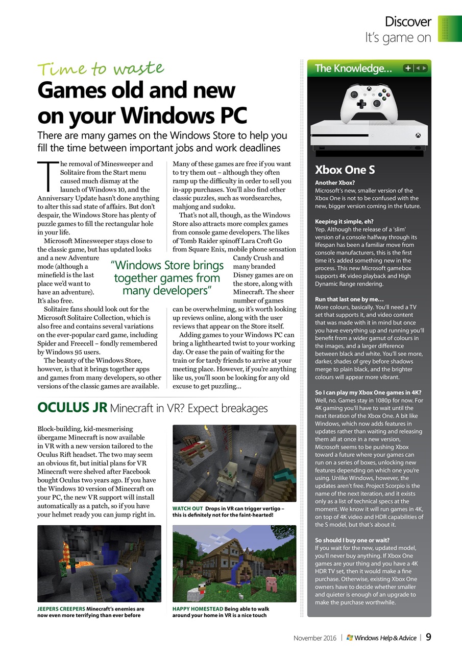 Windows Help & Advice Preview Pages