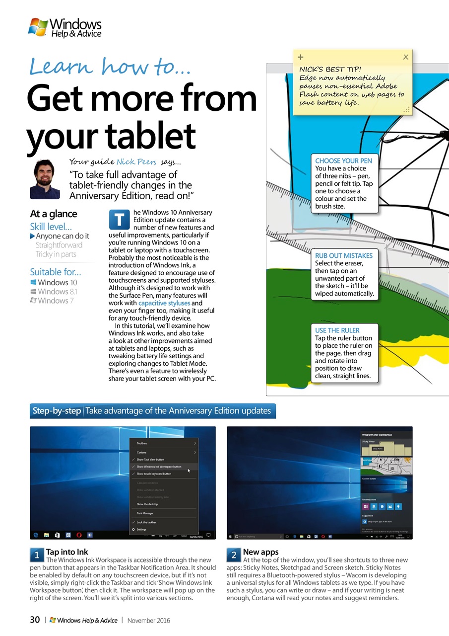 Windows Help & Advice Preview Pages