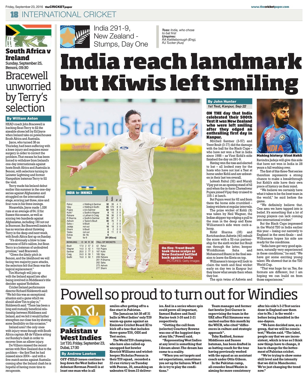 The Cricket Paper Preview Pages