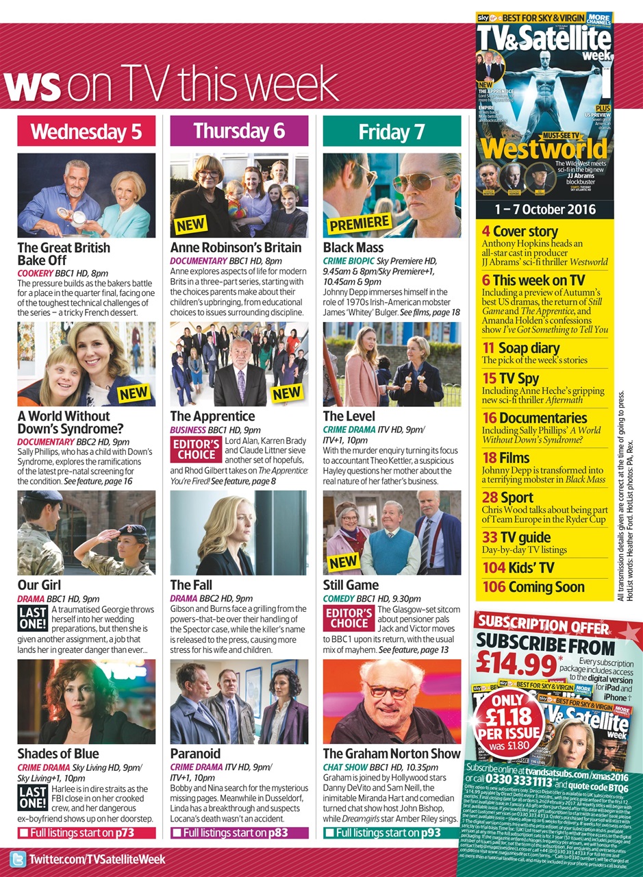 TV & Satellite Week Preview Pages