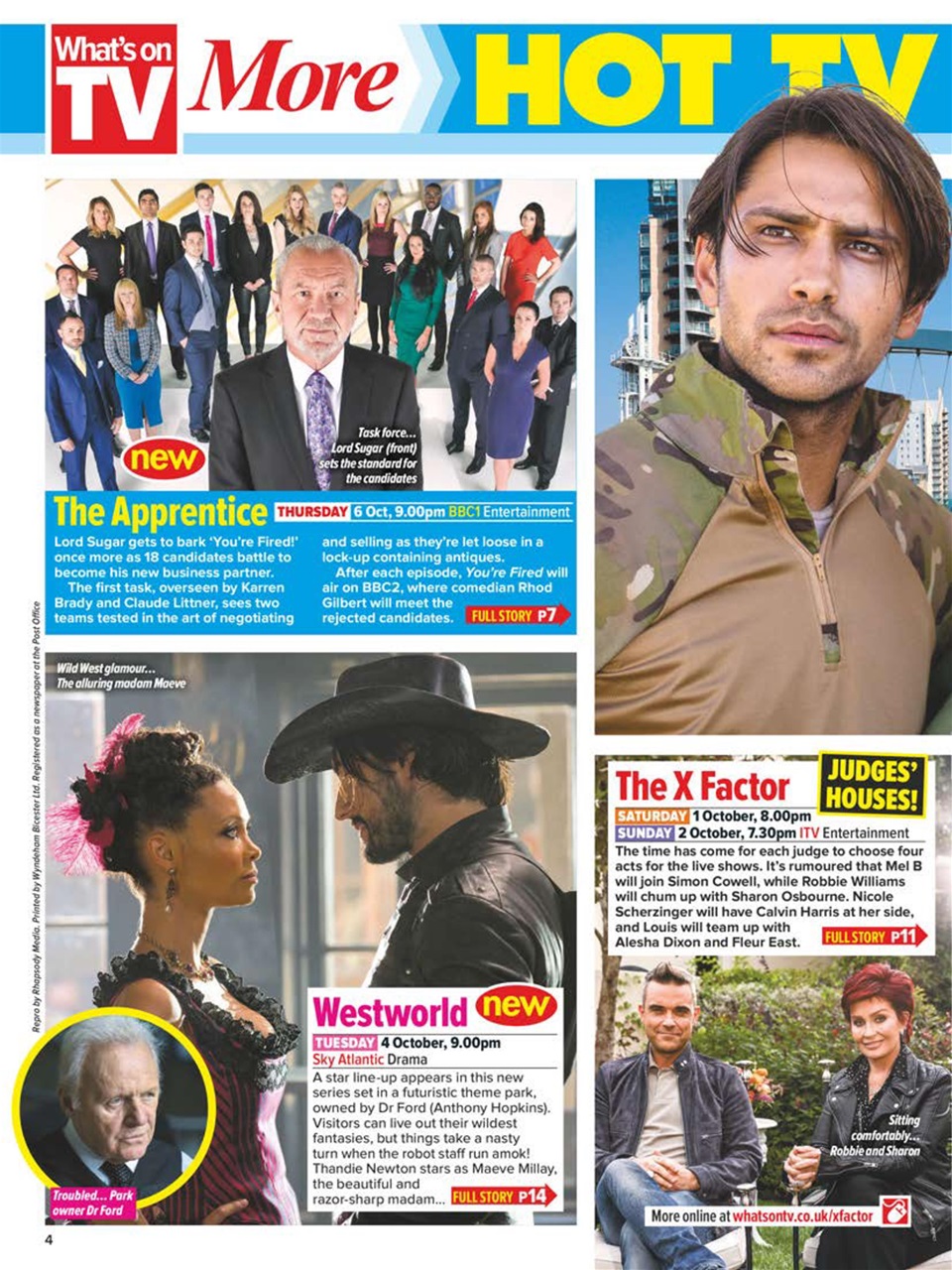 What's on TV Preview Pages