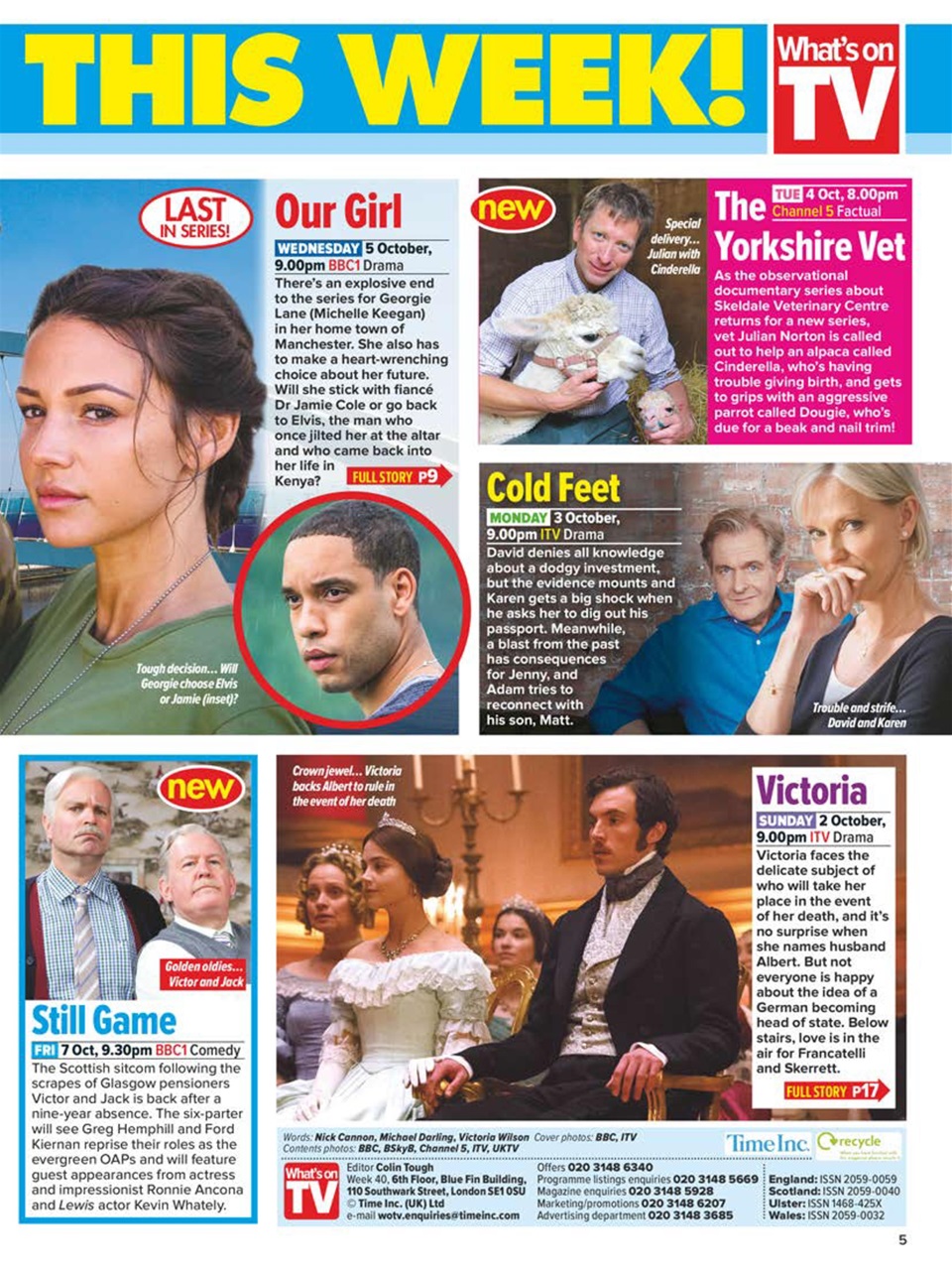 What's on TV Preview Pages
