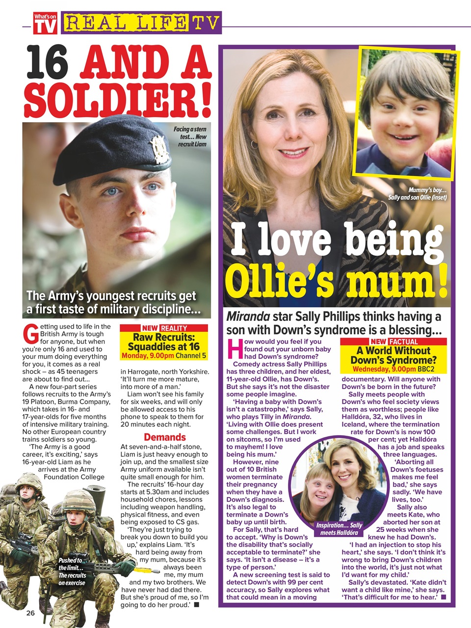 What's on TV Preview Pages