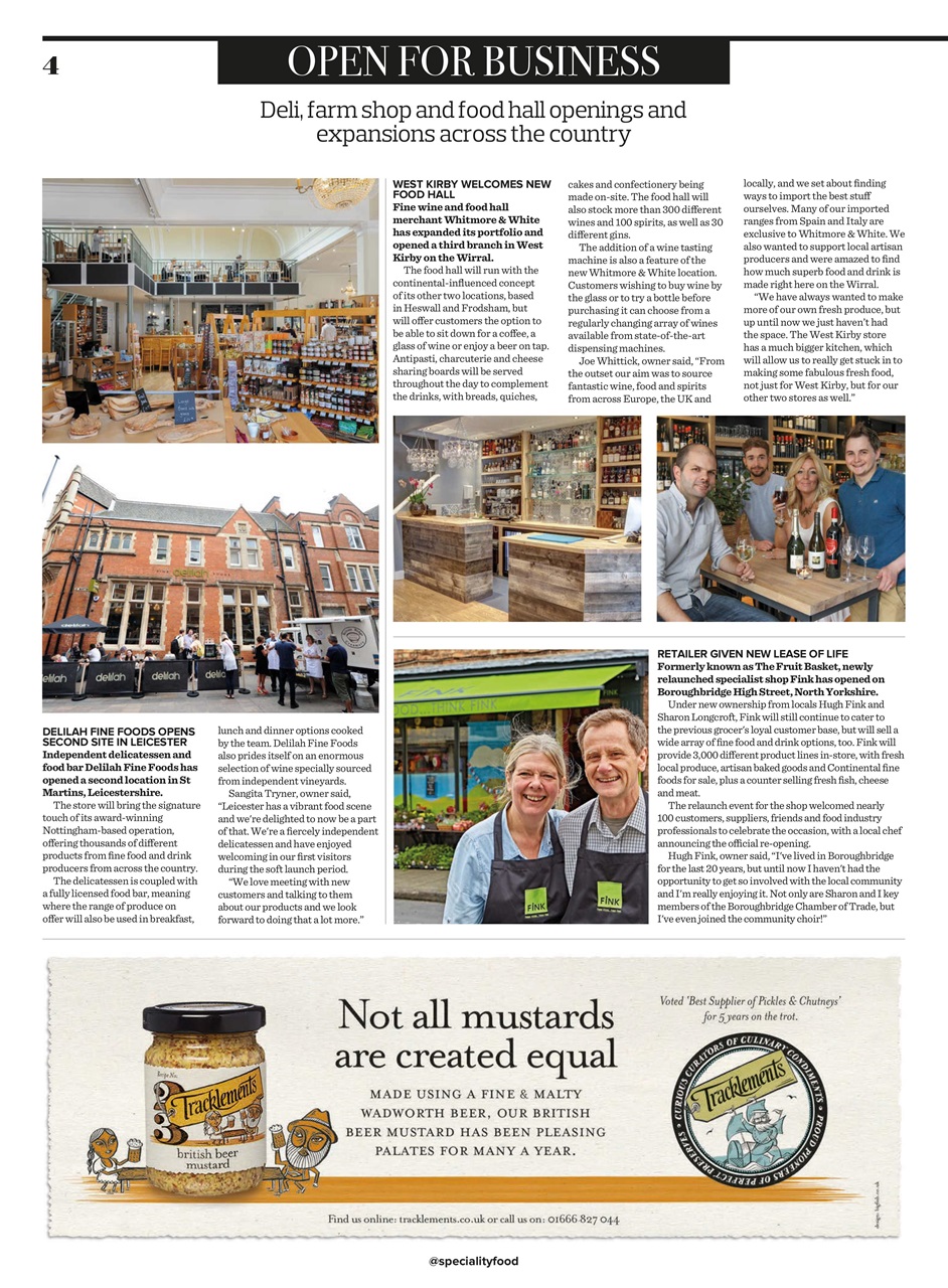 Speciality Food Preview Pages