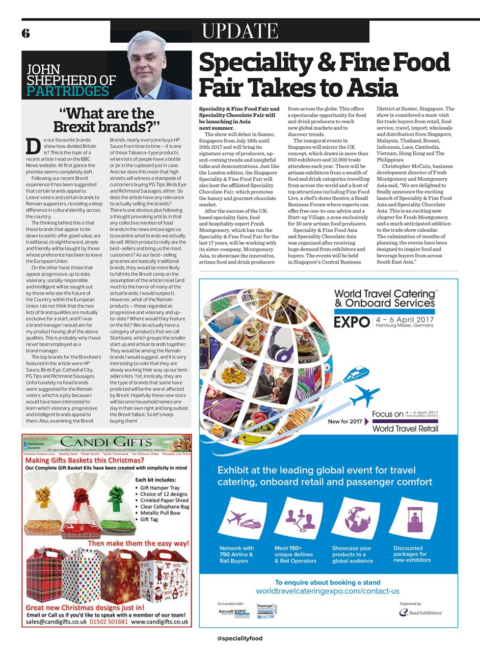 Speciality Food Preview Pages
