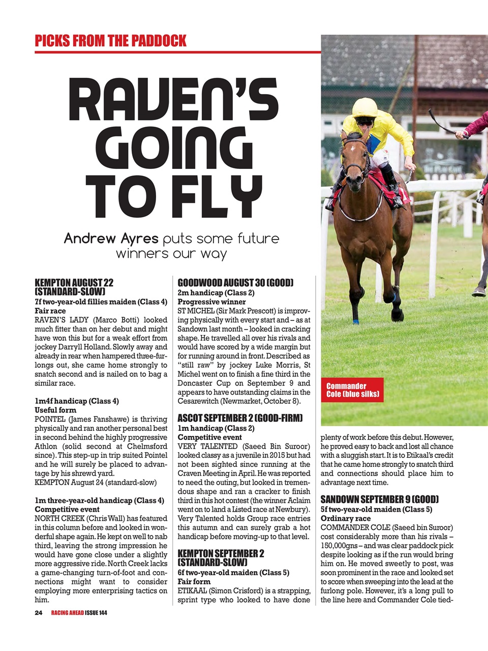Racing Ahead Preview Pages