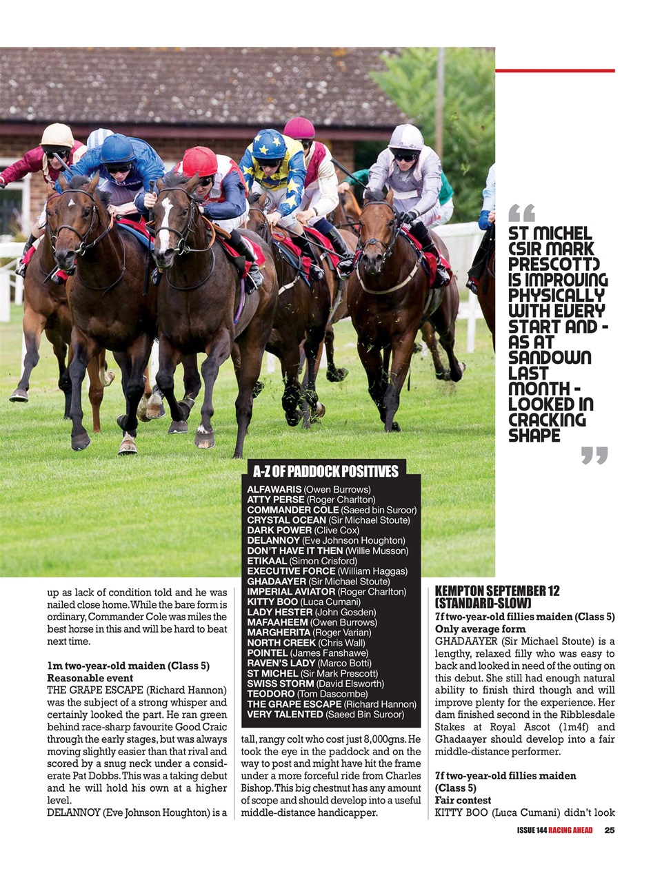 Racing Ahead Preview Pages