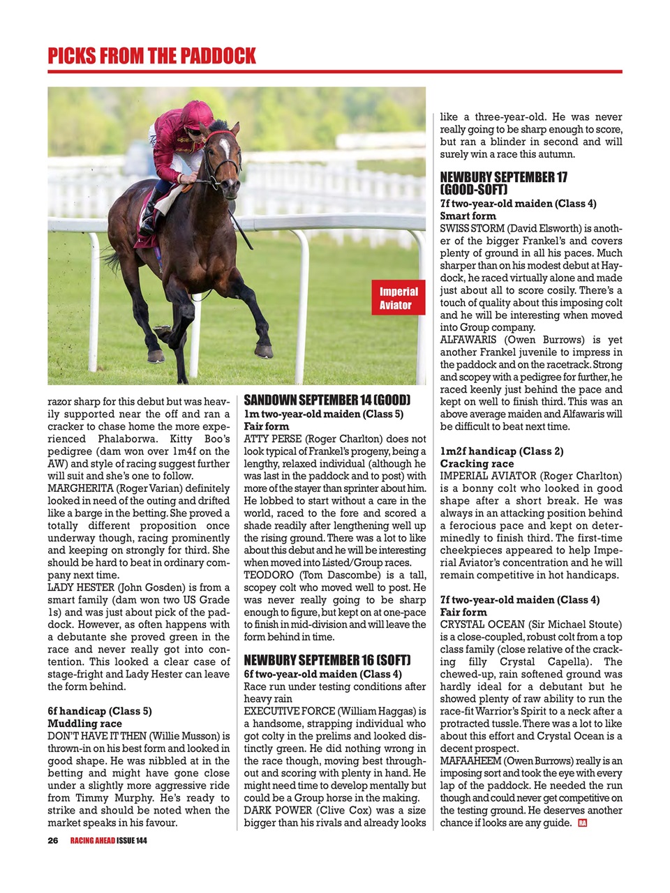 Racing Ahead Preview Pages