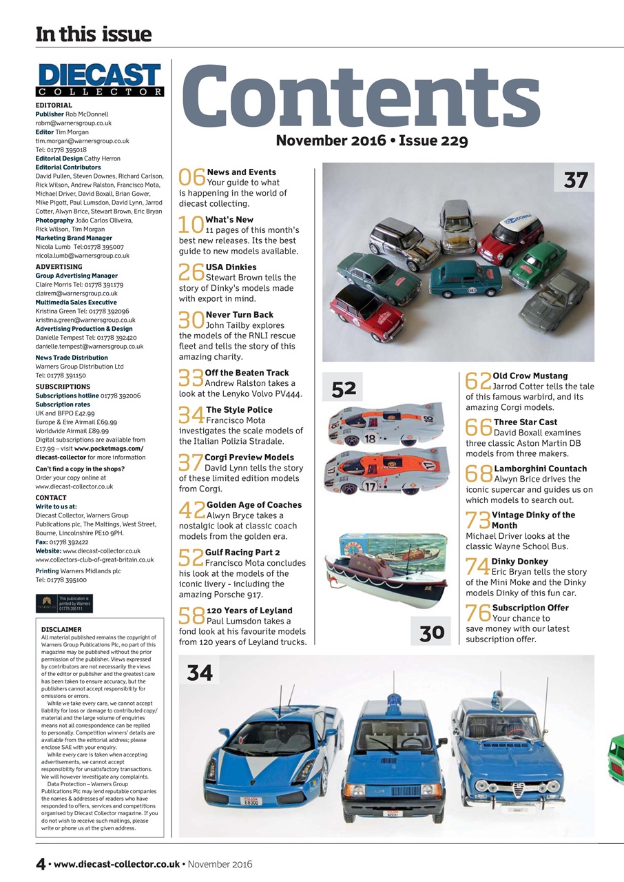 Diecast Collector Preview Pages