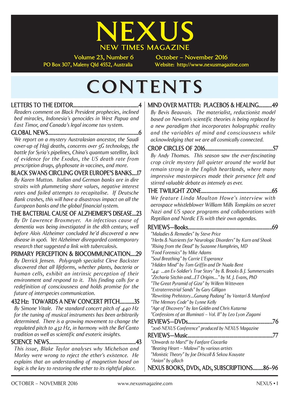 Nexus Magazine Preview Pages