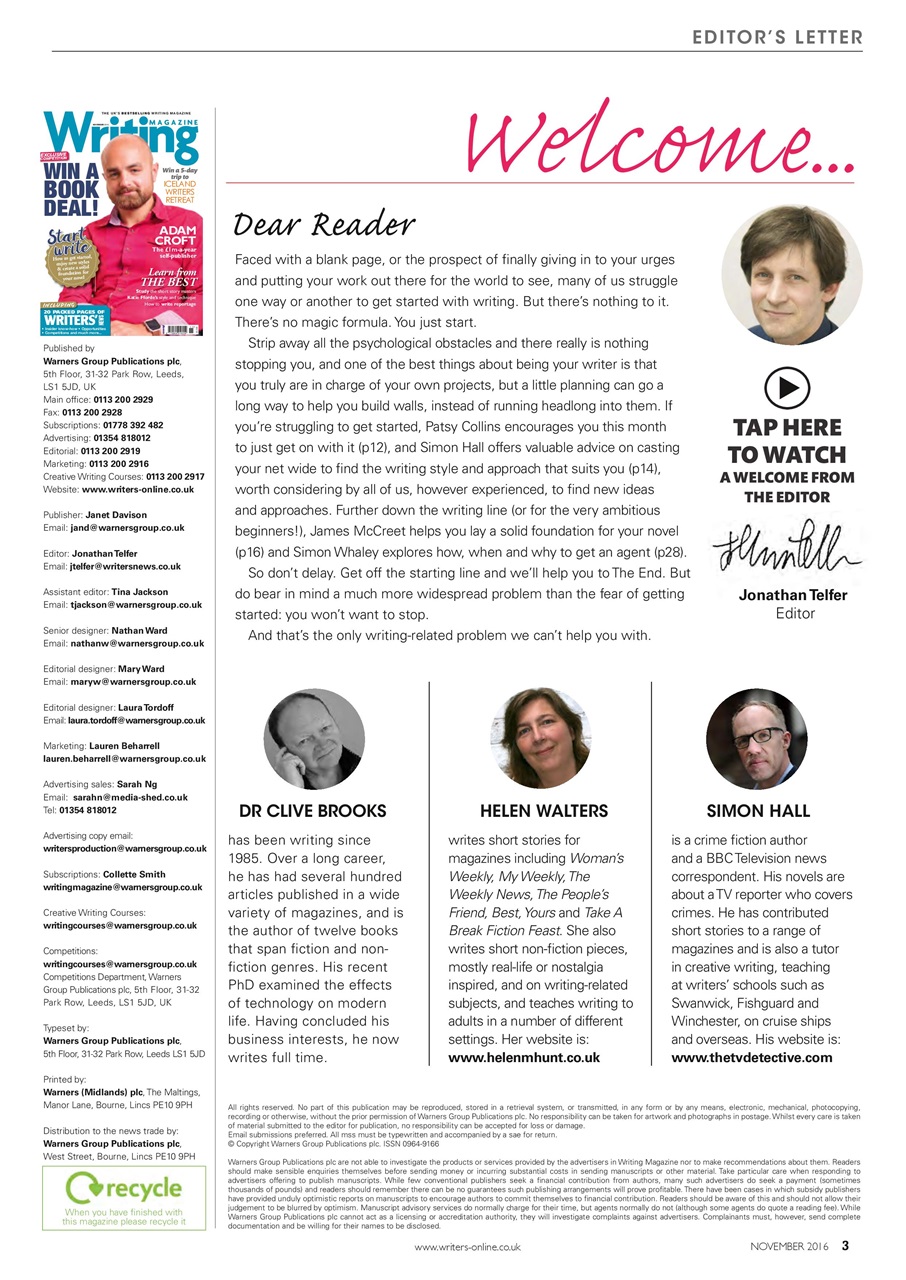 Writing Magazine Preview Pages