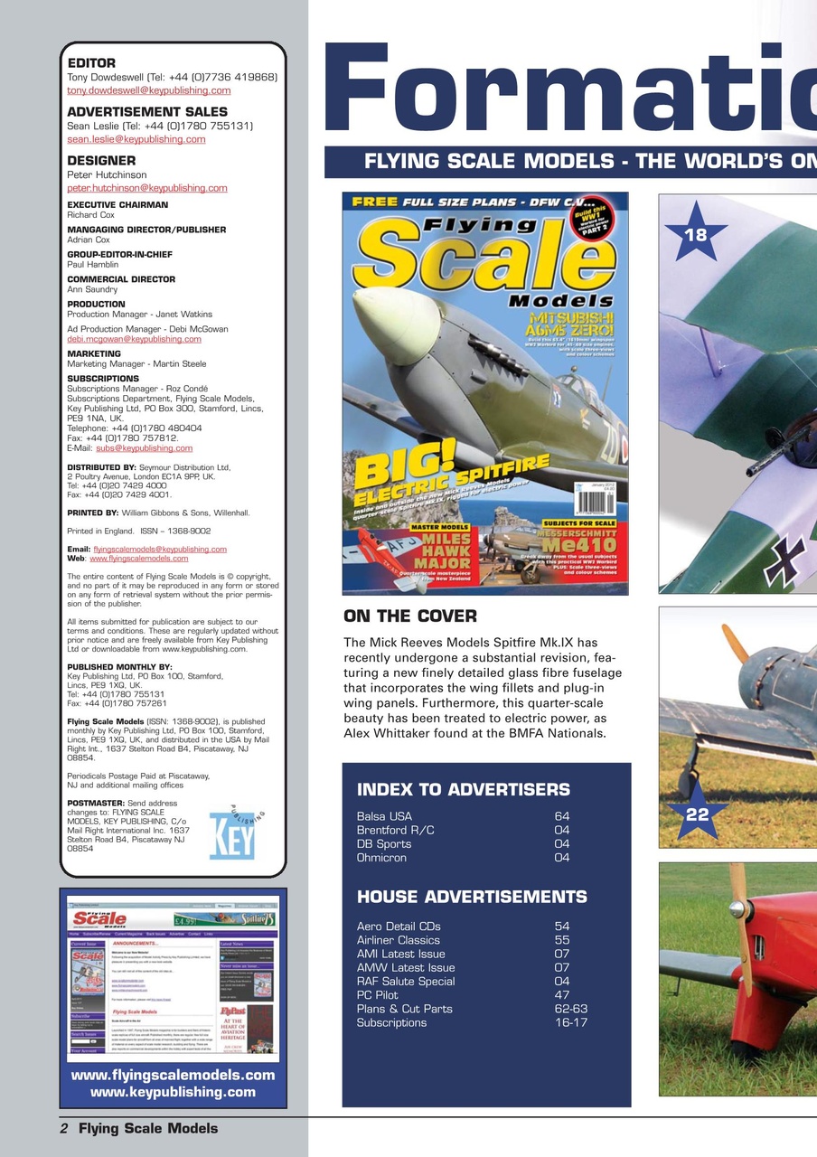 Flying Scale Models Preview Pages