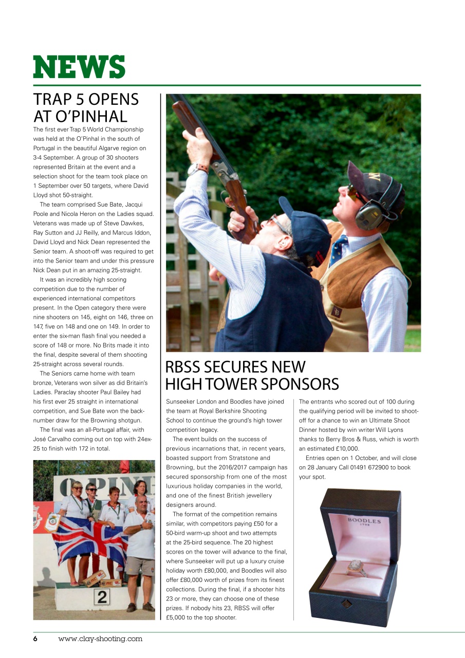 Clay Shooting Preview Pages