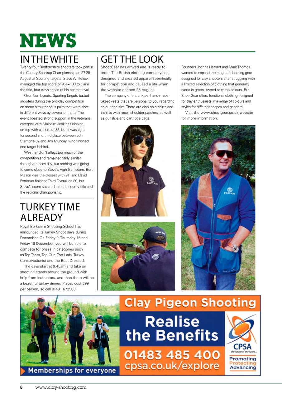 Clay Shooting Preview Pages