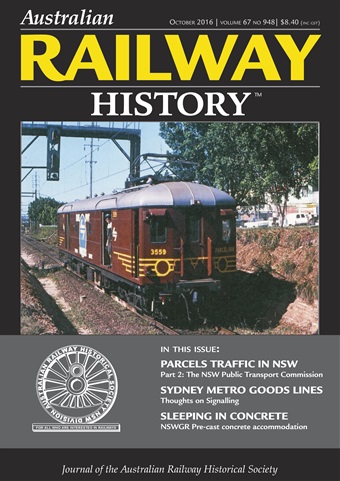Australian Railway History issue ARH October 2016