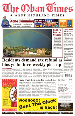 The Oban Times & Lochaber Times issue 29th September 2016