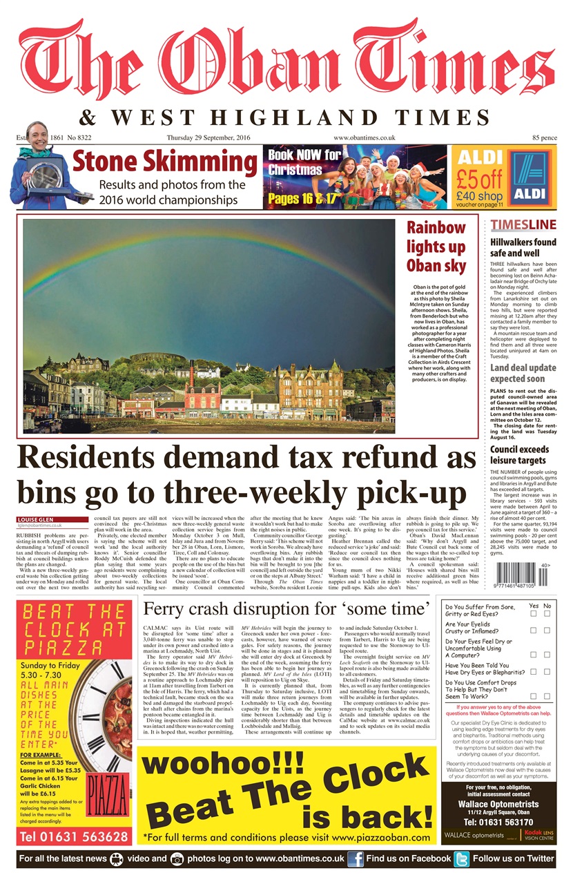 The Oban Times & Lochaber Times Preview Pages