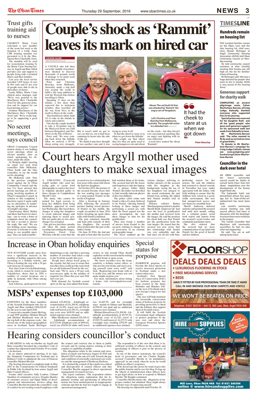 The Oban Times & Lochaber Times Preview Pages