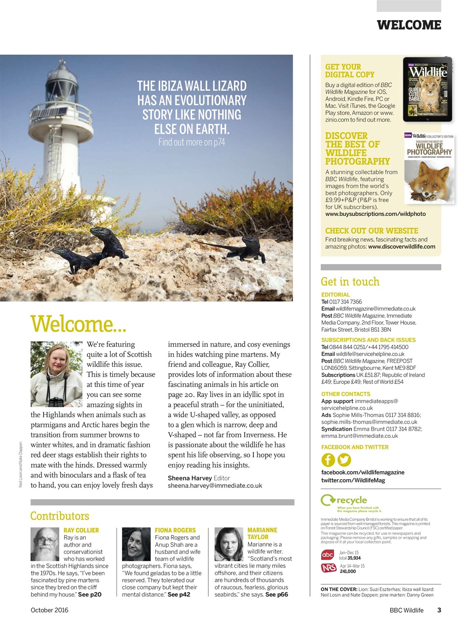 BBC Wildlife Magazine Preview Pages