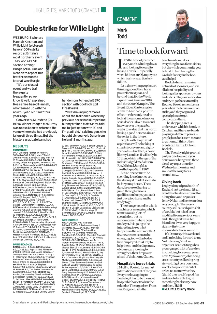 Horse & Hound Preview Pages