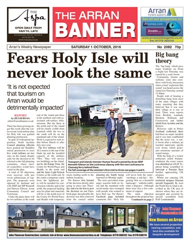 Arran Banner issue 1st October 2016