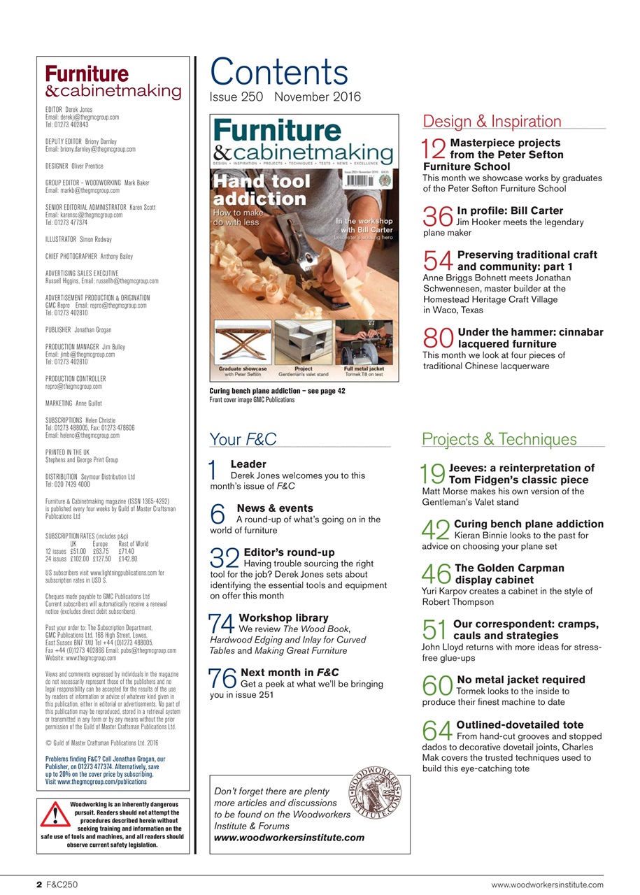 Furniture & Cabinetmaking Preview Pages