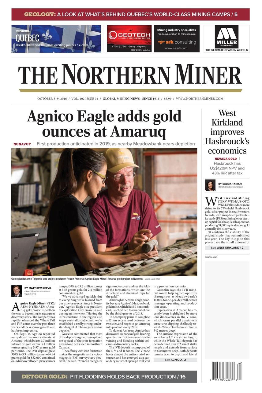 The Northern Miner Preview Pages