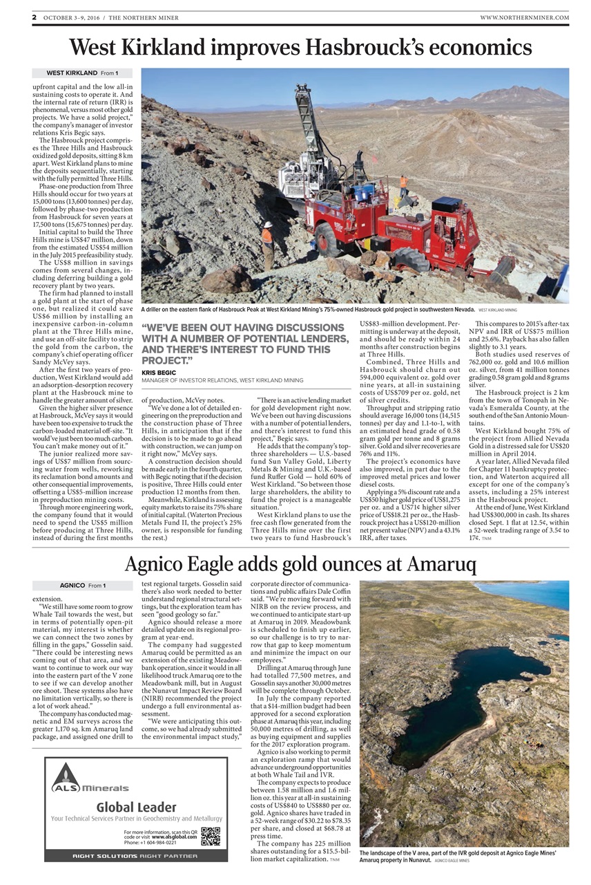 The Northern Miner Preview Pages
