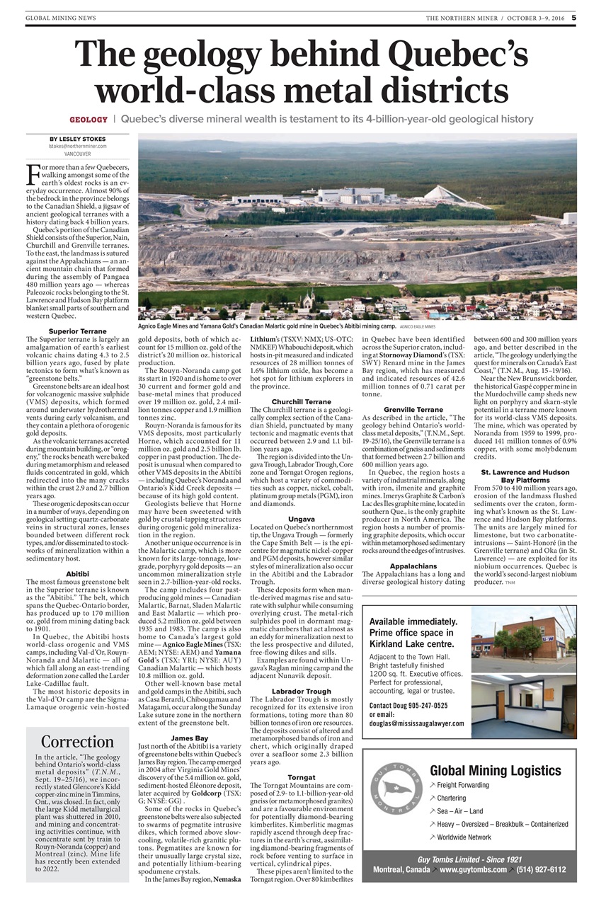 The Northern Miner Preview Pages