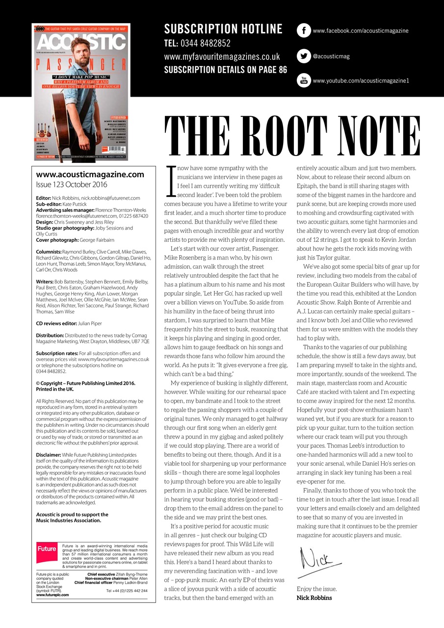 Acoustic Preview Pages