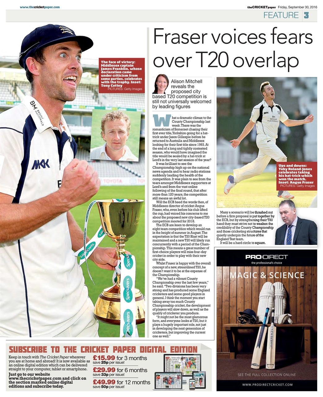 The Cricket Paper Preview Pages