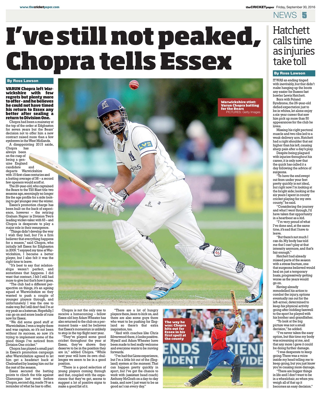 The Cricket Paper Preview Pages