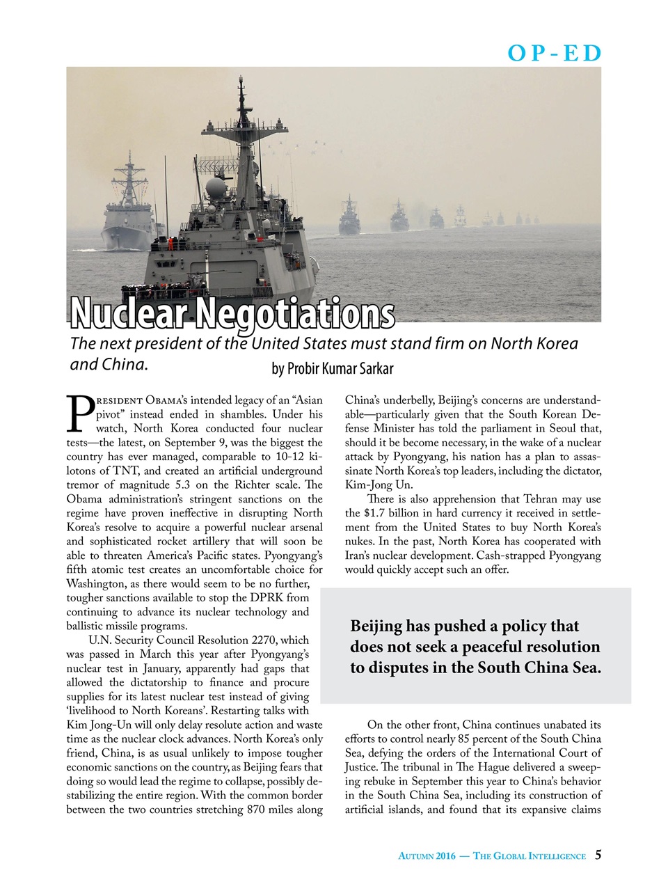 The Global Intelligence Preview Pages