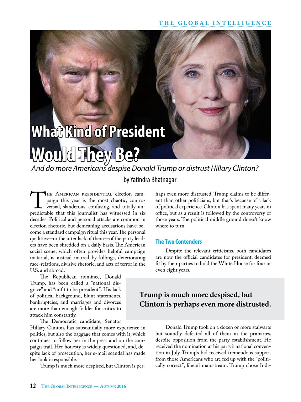 The Global Intelligence Preview Pages