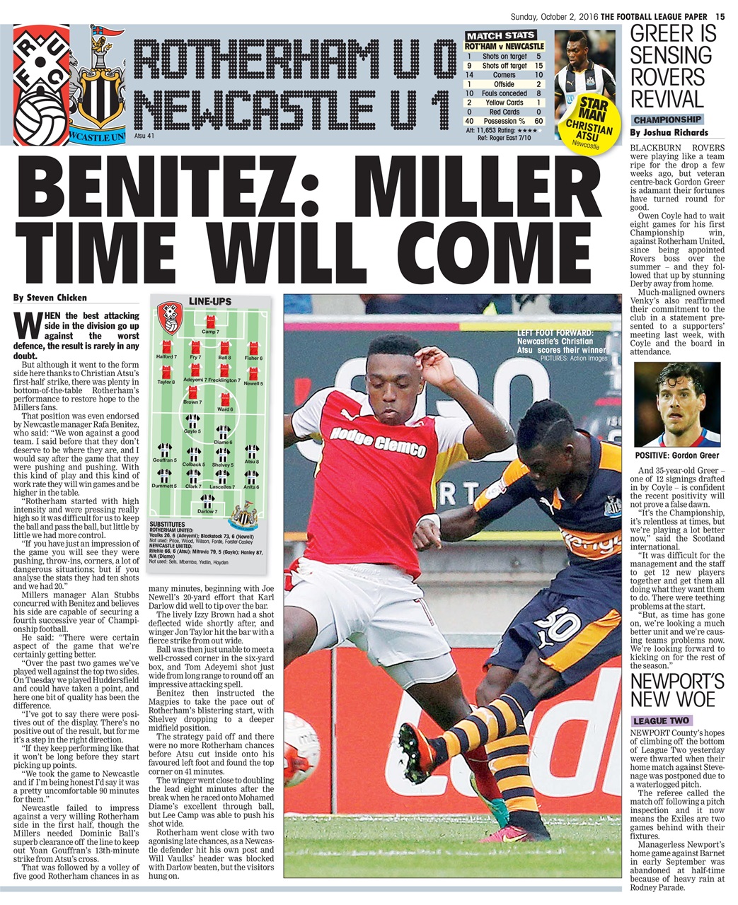 The Football League Paper Preview Pages