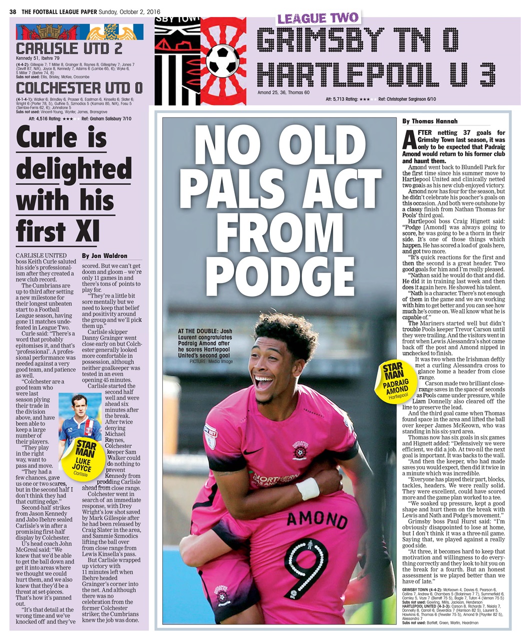 The Football League Paper Preview Pages