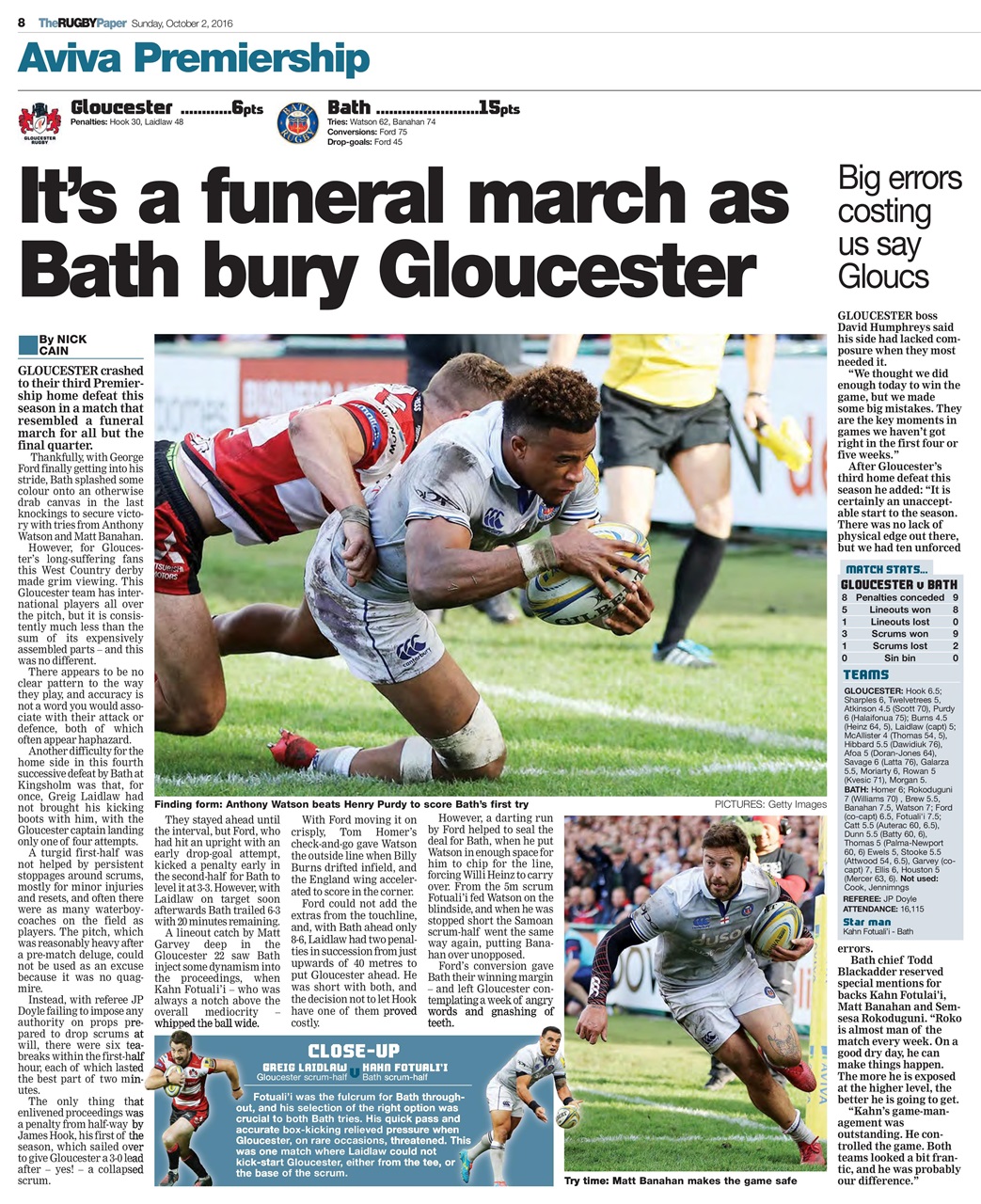 The Rugby Paper Preview Pages