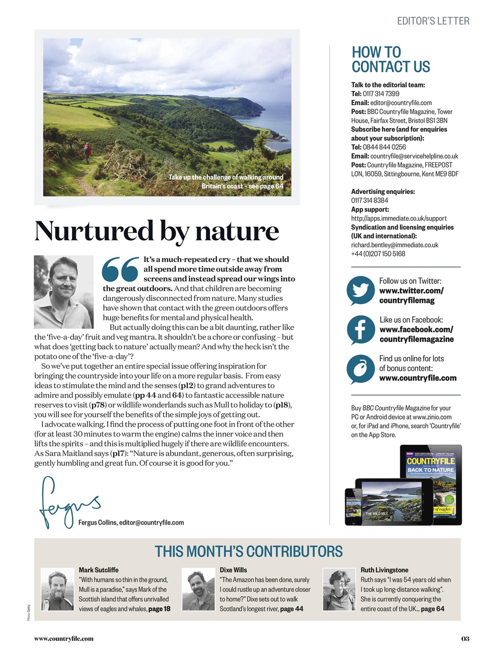 BBC Countryfile Magazine Preview Pages