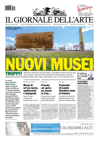Il Giornale Dell’Arte issue ottobre 2016