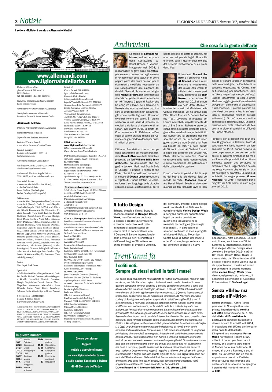 Il Giornale Dell’Arte Preview Pages