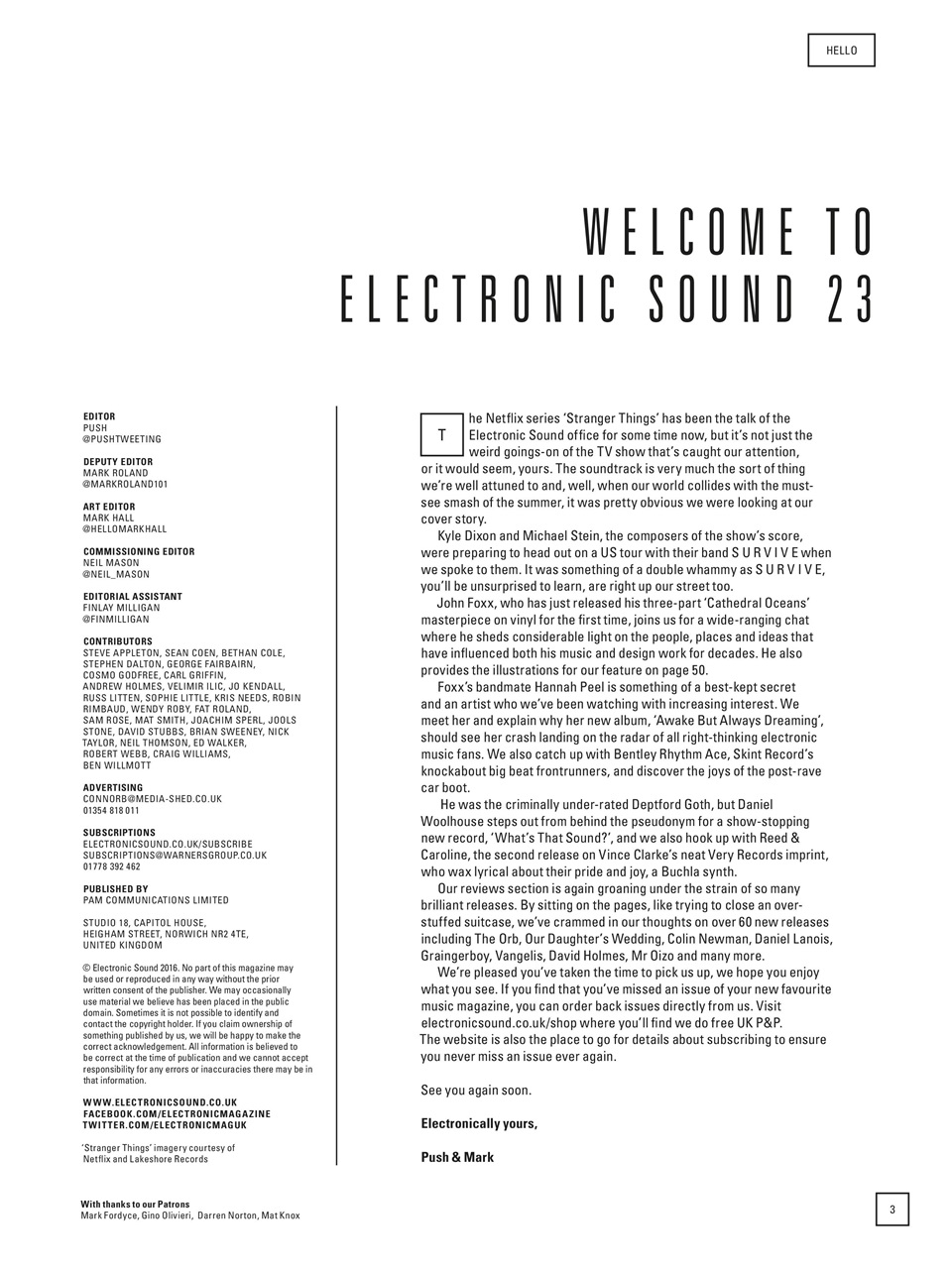 Electronic Sound Preview Pages