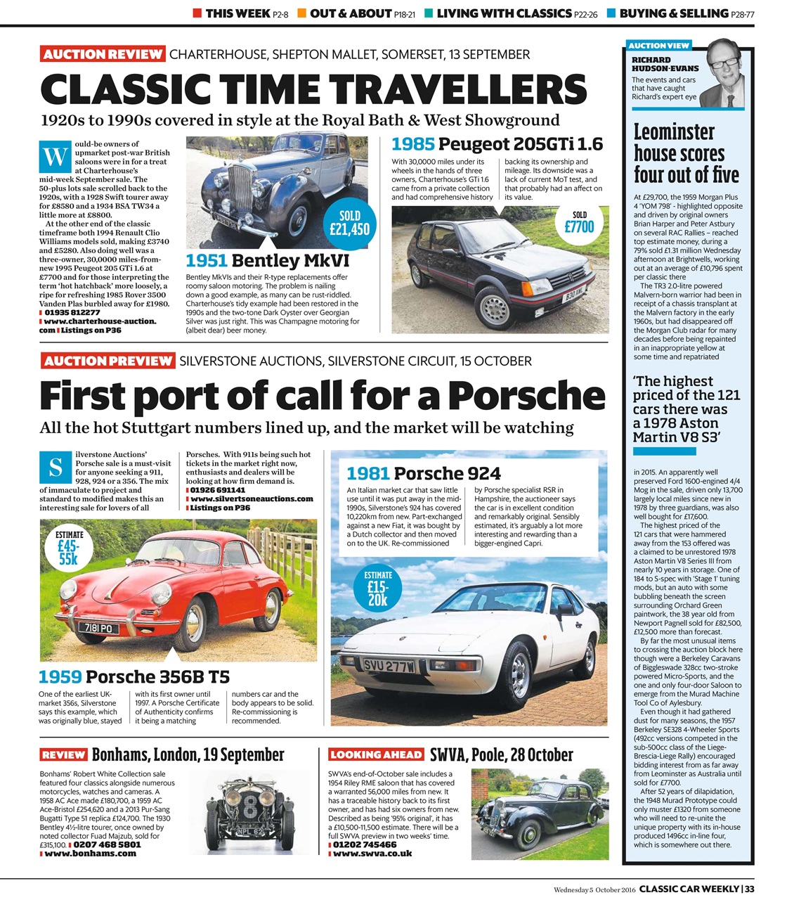 Classic Car Weekly Preview Pages