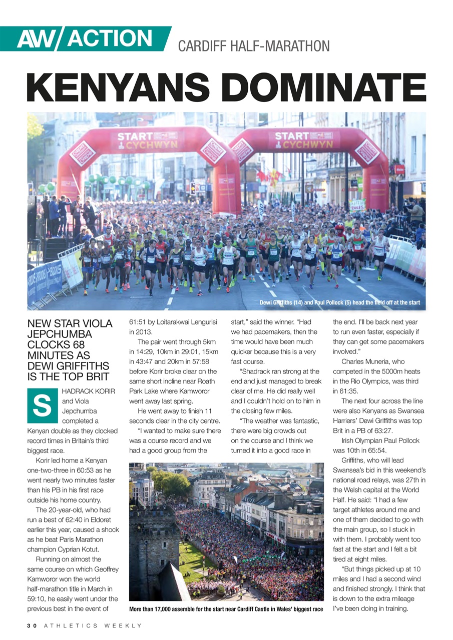AW – Athletics Weekly Magazine Preview Pages