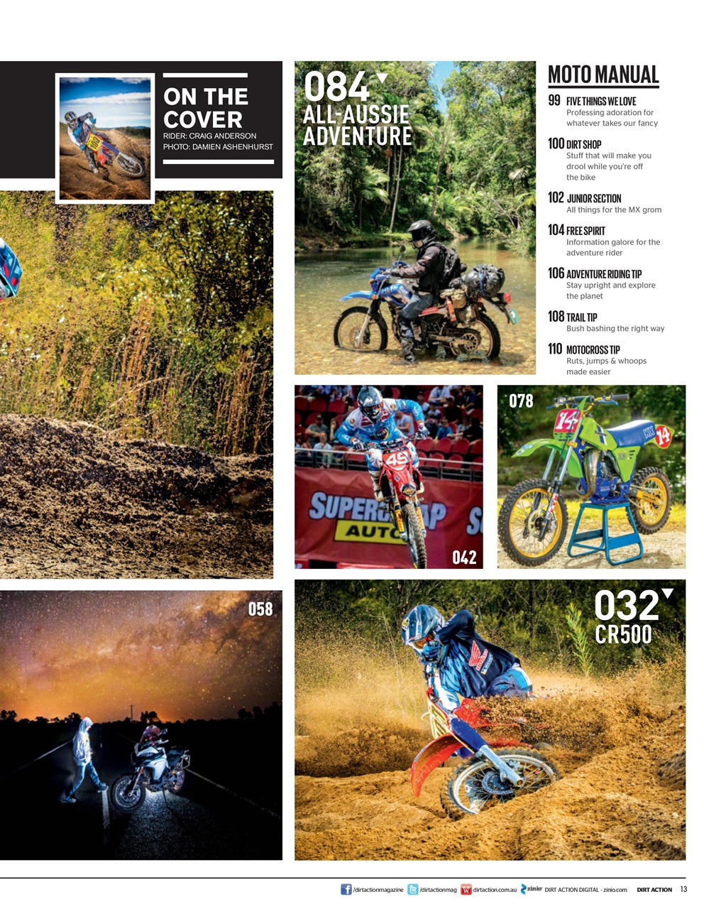 Dirt Action Preview Pages