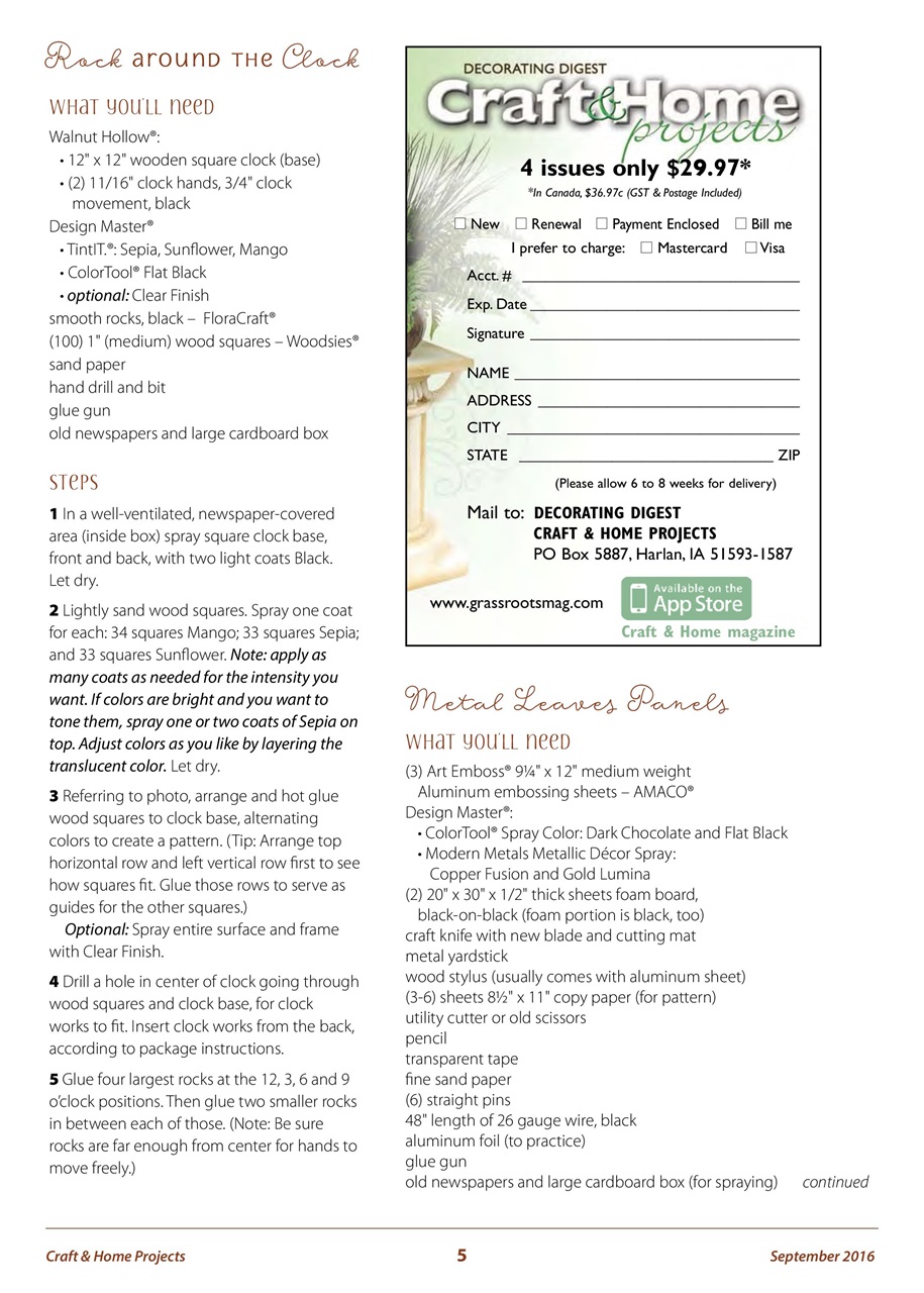 Craft & Home Projects Preview Pages