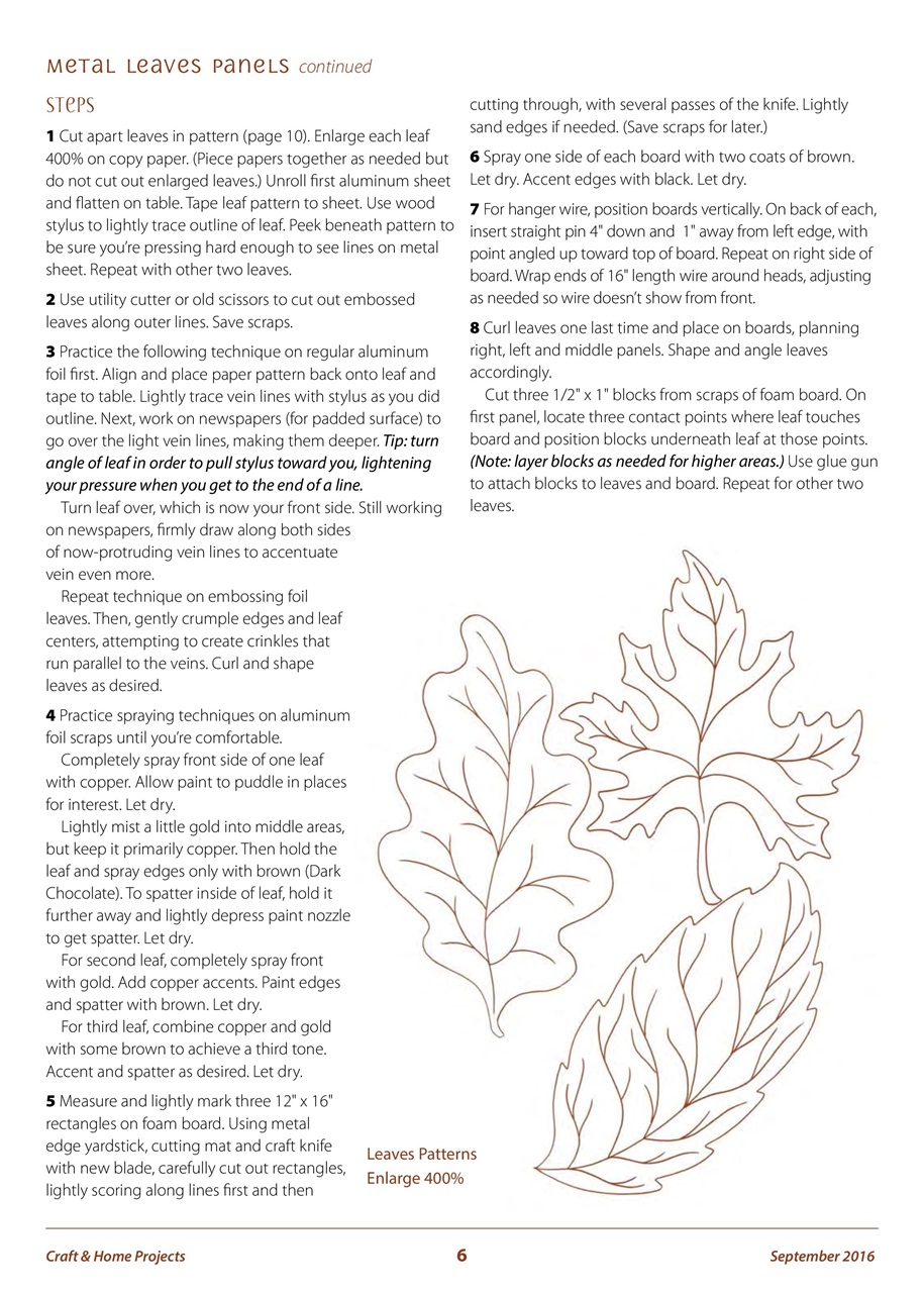 Craft & Home Projects Preview Pages