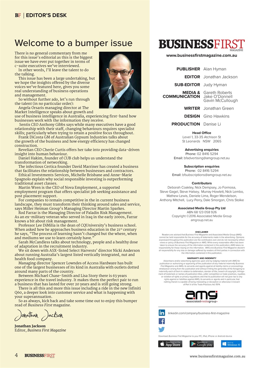 Business First Magazine Preview Pages