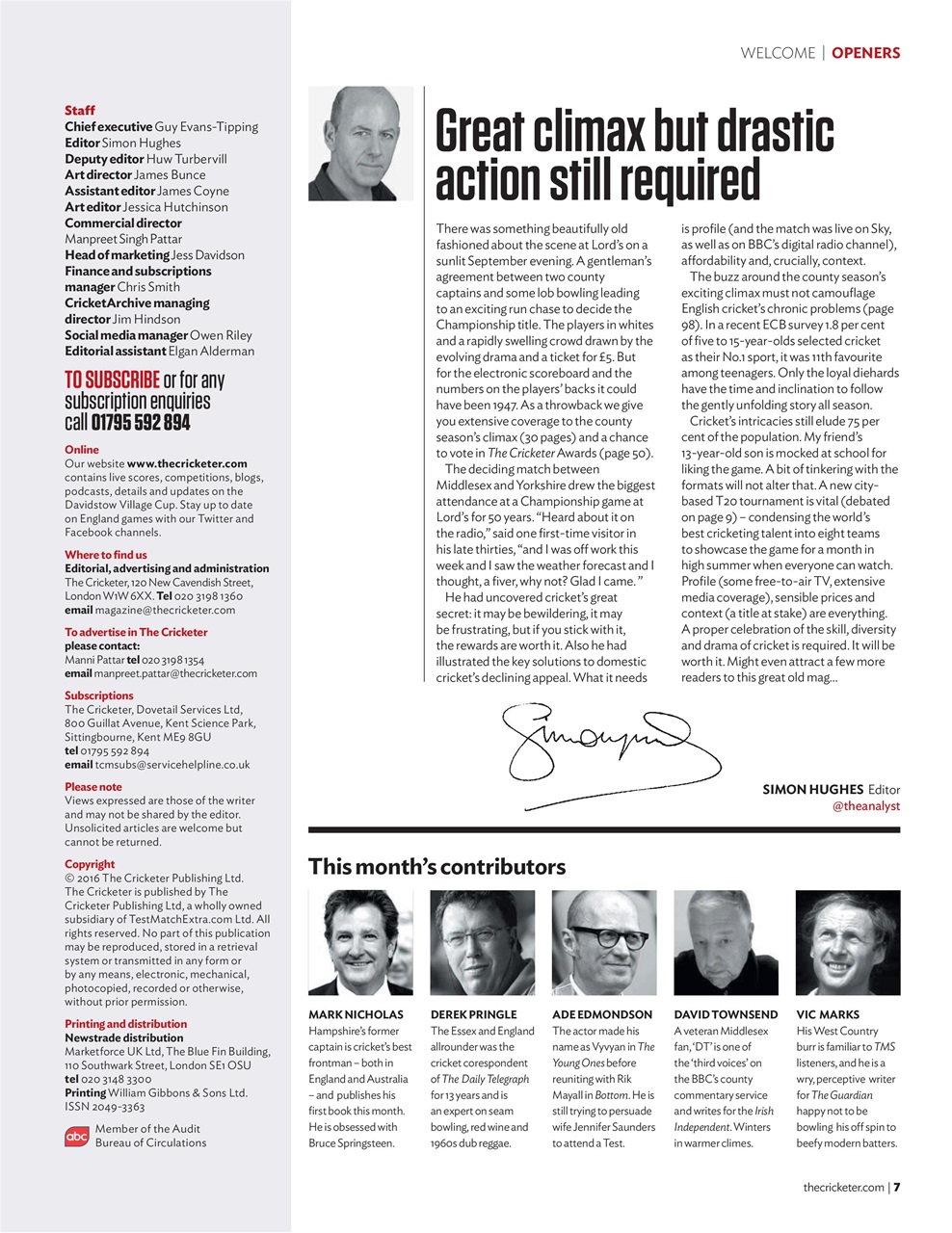 The Cricketer Magazine Preview Pages