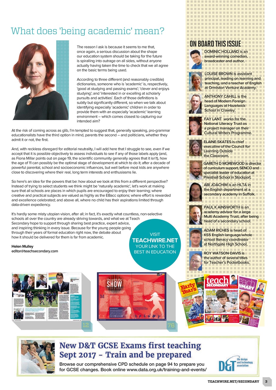 Teach Secondary Preview Pages