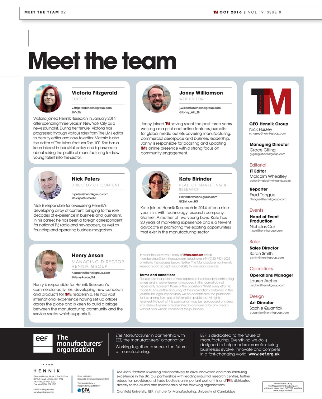 The Manufacturer Preview Pages